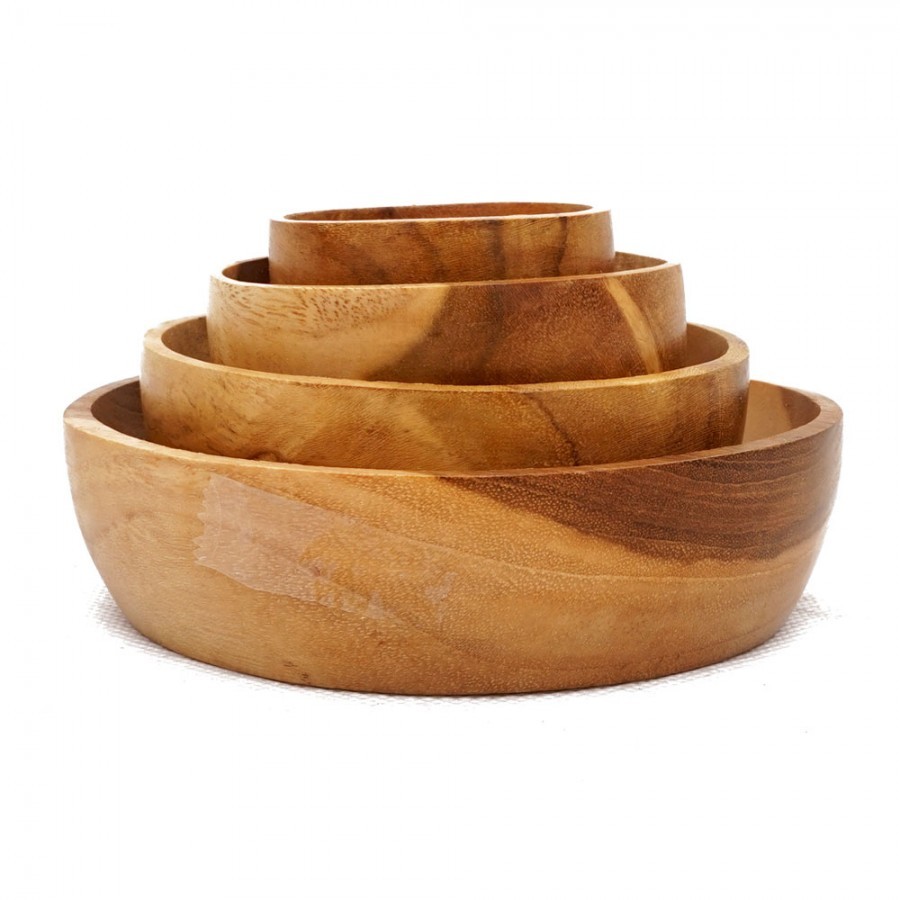 Solid Wood BOWL - BWL Small Set of 4