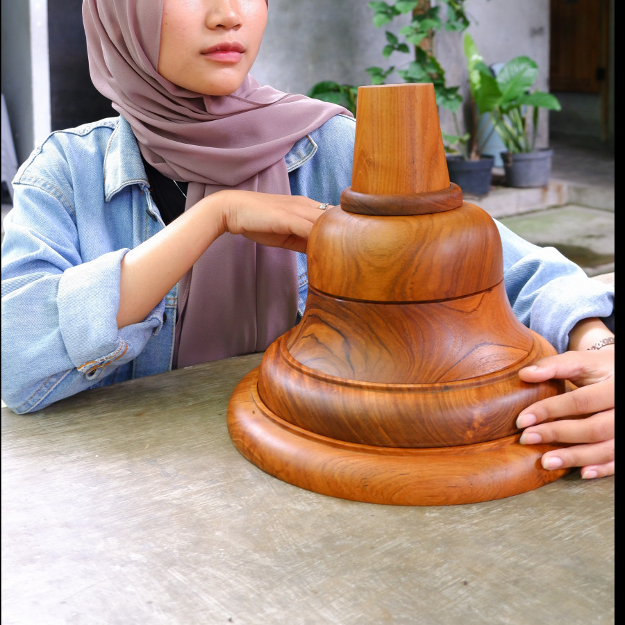 Wooden Set Stupa