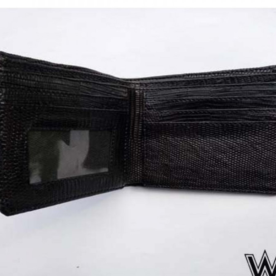 dompet pria kulit asli biawak model bifold warna hitam (dompet kulit)