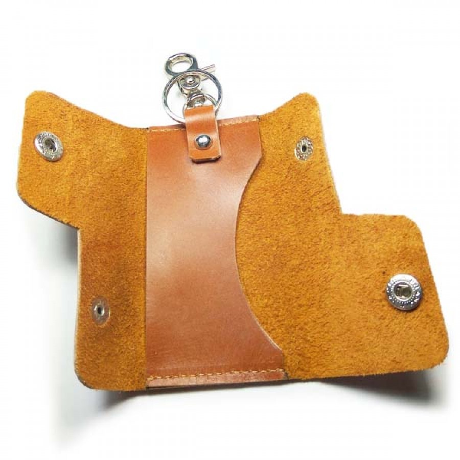 dompet stnk kulit asli sapi handmade warna coklat tan model lipat tiga