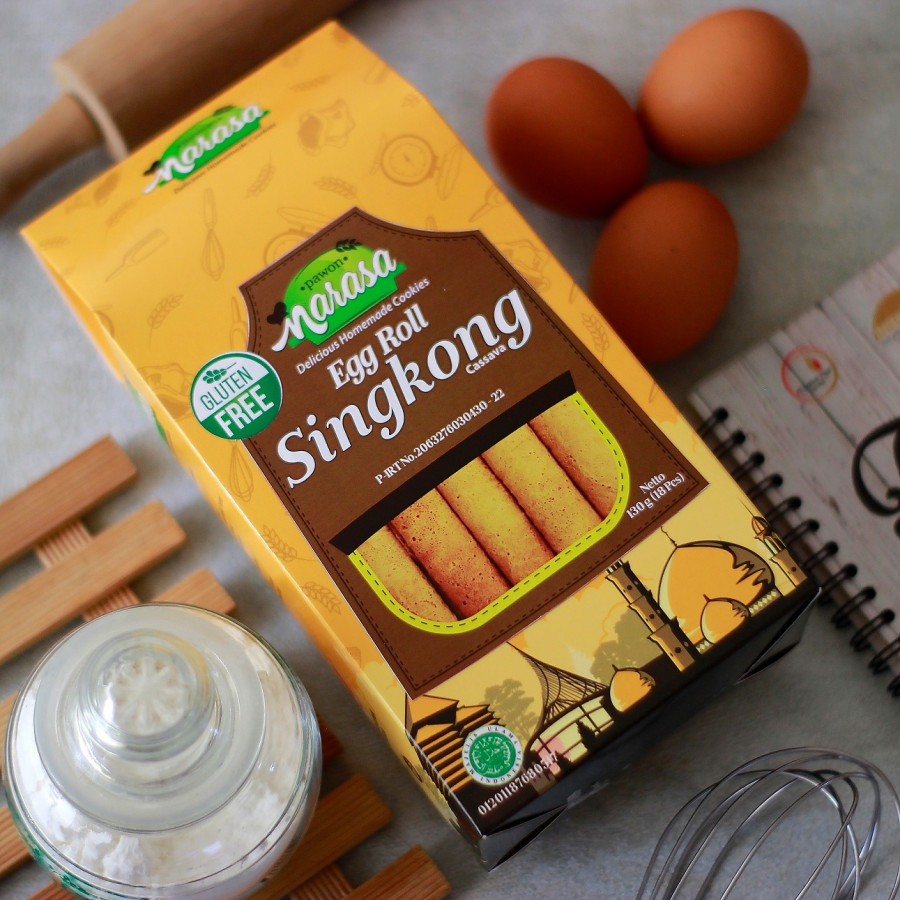 Gluten Free Biscuit Egg Roll SINGKONG - Dus - Pawon Narasa