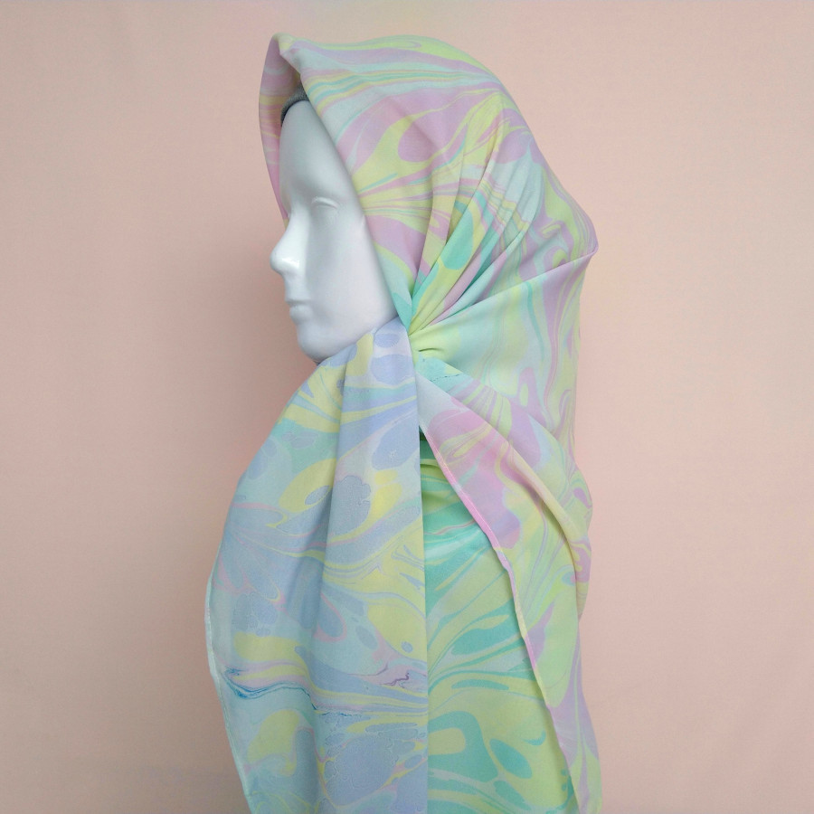 Layana suminagashi scarf