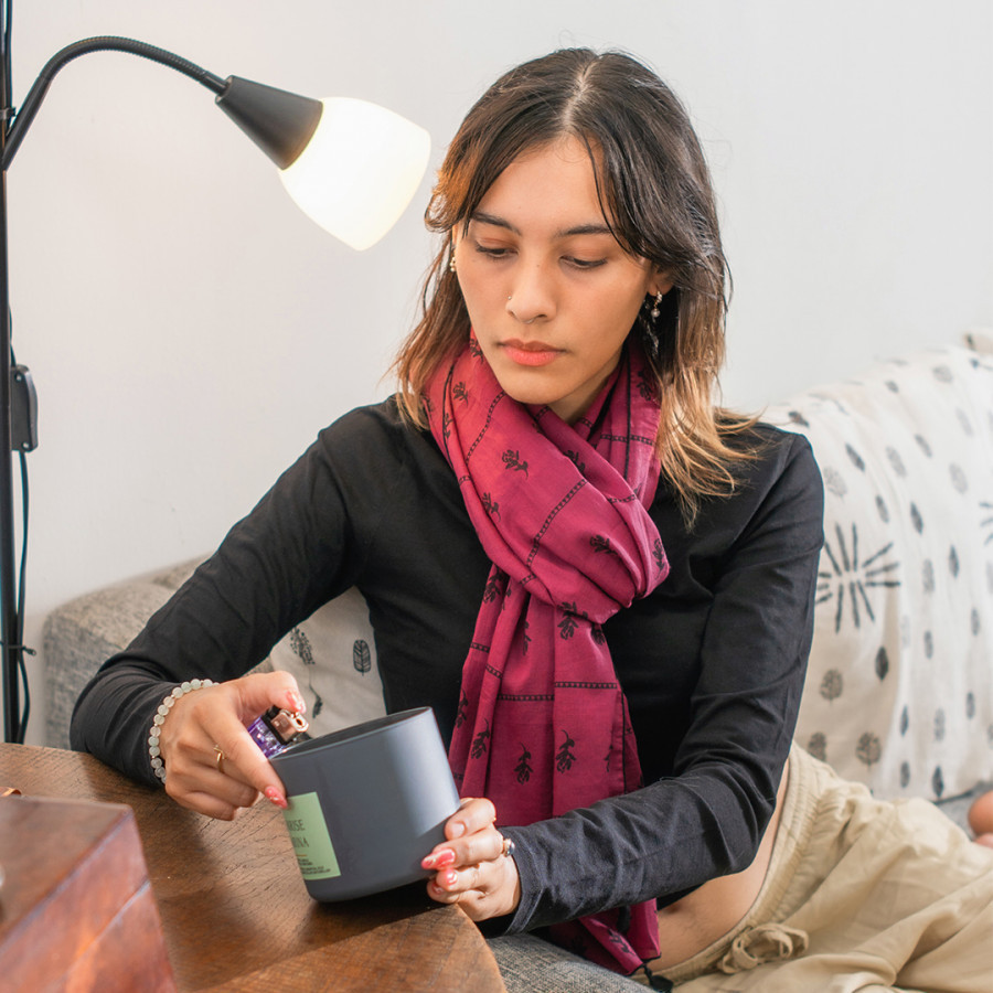 Scarf Sedap Malem - Red Wine