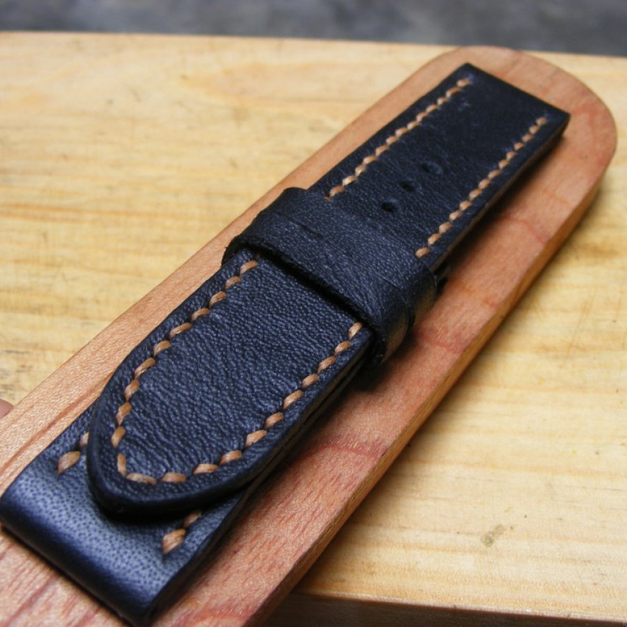 Custom handmade leathefr watch strap tali jam tangan kulit