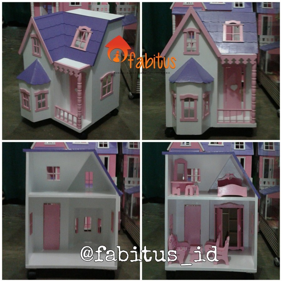 Mainan Anak Rumah  Boneka Barbie  Villa Kecil Dollhouse Ku Ka