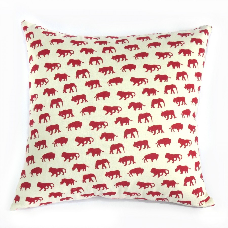 Sarung Bantal Sofa Kanvas Modern 40x40 cm Red Safari , Cushion Cover Throw Pillow