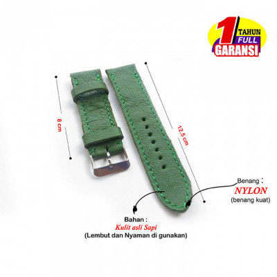 tali-jam-tangan-kulit-asli-size-22mm-warna-hijau-garansi-1-tahun