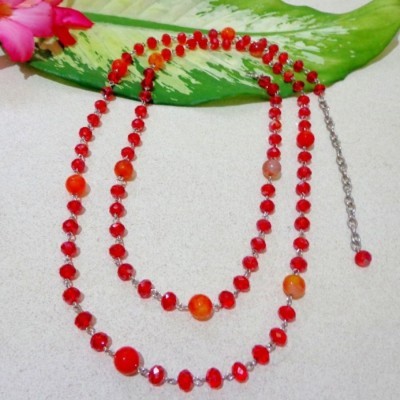 kalung-b019-batu-agate-merah-crystal-merah-panjang