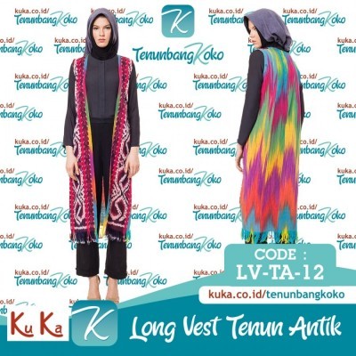 Long Vest Tenun I Outer outwear cardi cardigan etnik  